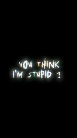 you think I'm stupid