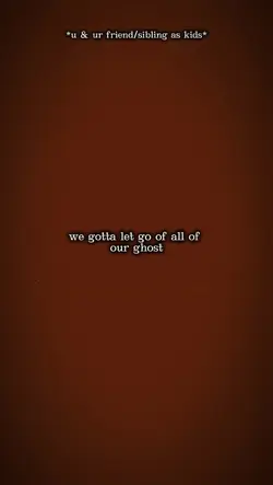 let go of our ghost
