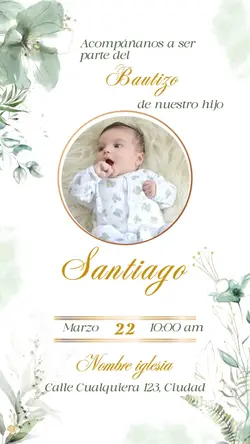 Invitación bautizo