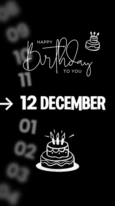 FELIZ CUMPLEAÑOS 12 DE DICIEMBRE 