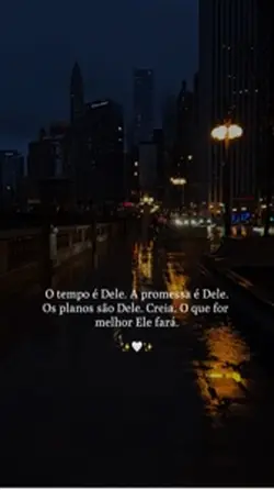 O tempo é Dele 🤍