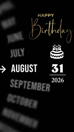 BIRTHDAY 31 AUGUST 