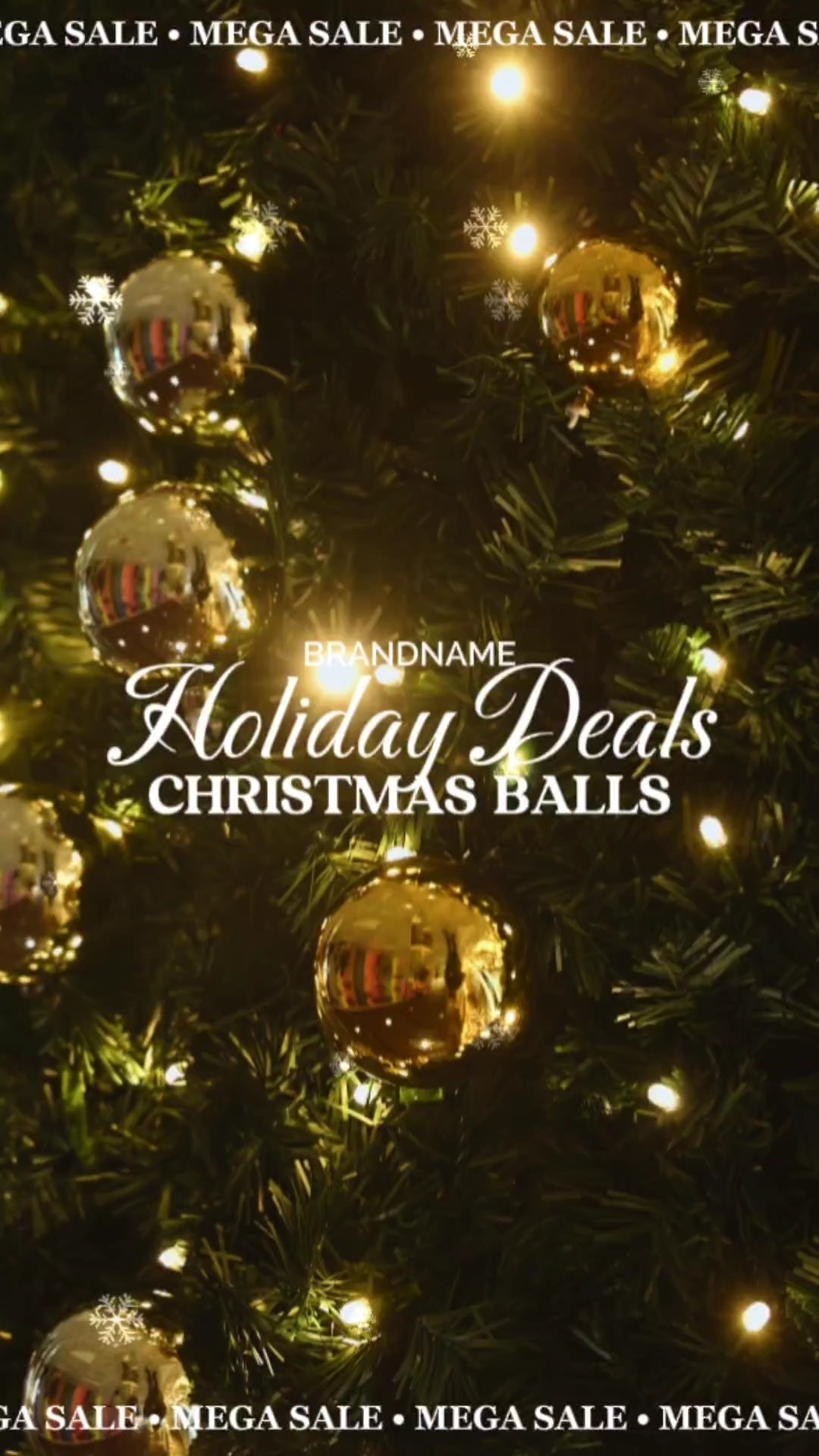 Plantilla de negocio de pantalla dividida con luces y hogar navideño C2B