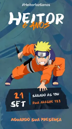 Convite Naruto