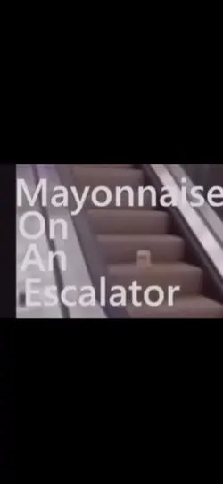 mayo on escalator