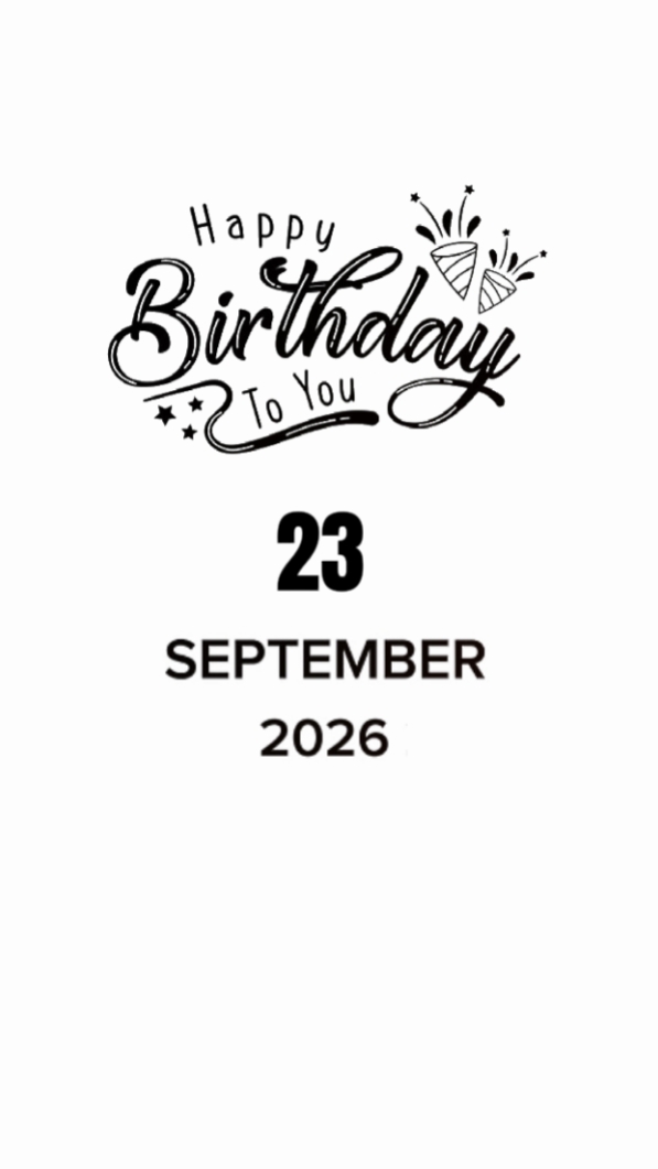 HBD 23 SEPT 2026