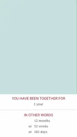 1 year anniversary 