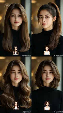4 Pic Hair Styles AI