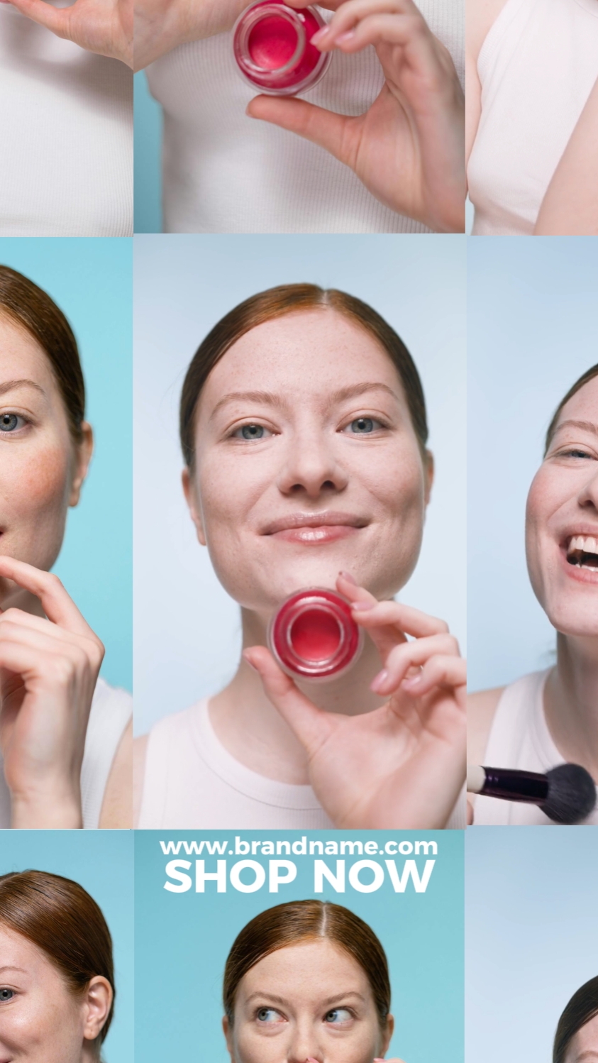 Anuncios de belleza de collage