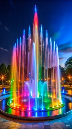 colorful fountain