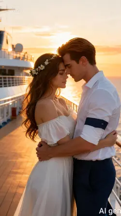 Romantic moment on a