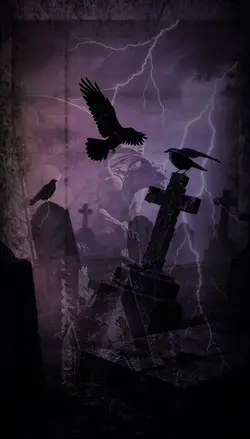 Dark cemetery