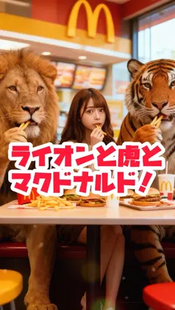 ライオンと虎とマクドナルド🍟