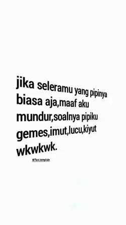 JIKA SELERAMU YANG