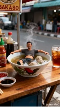 Inside Bowl of bakso