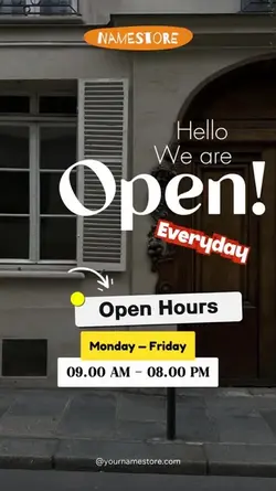 We Are open now