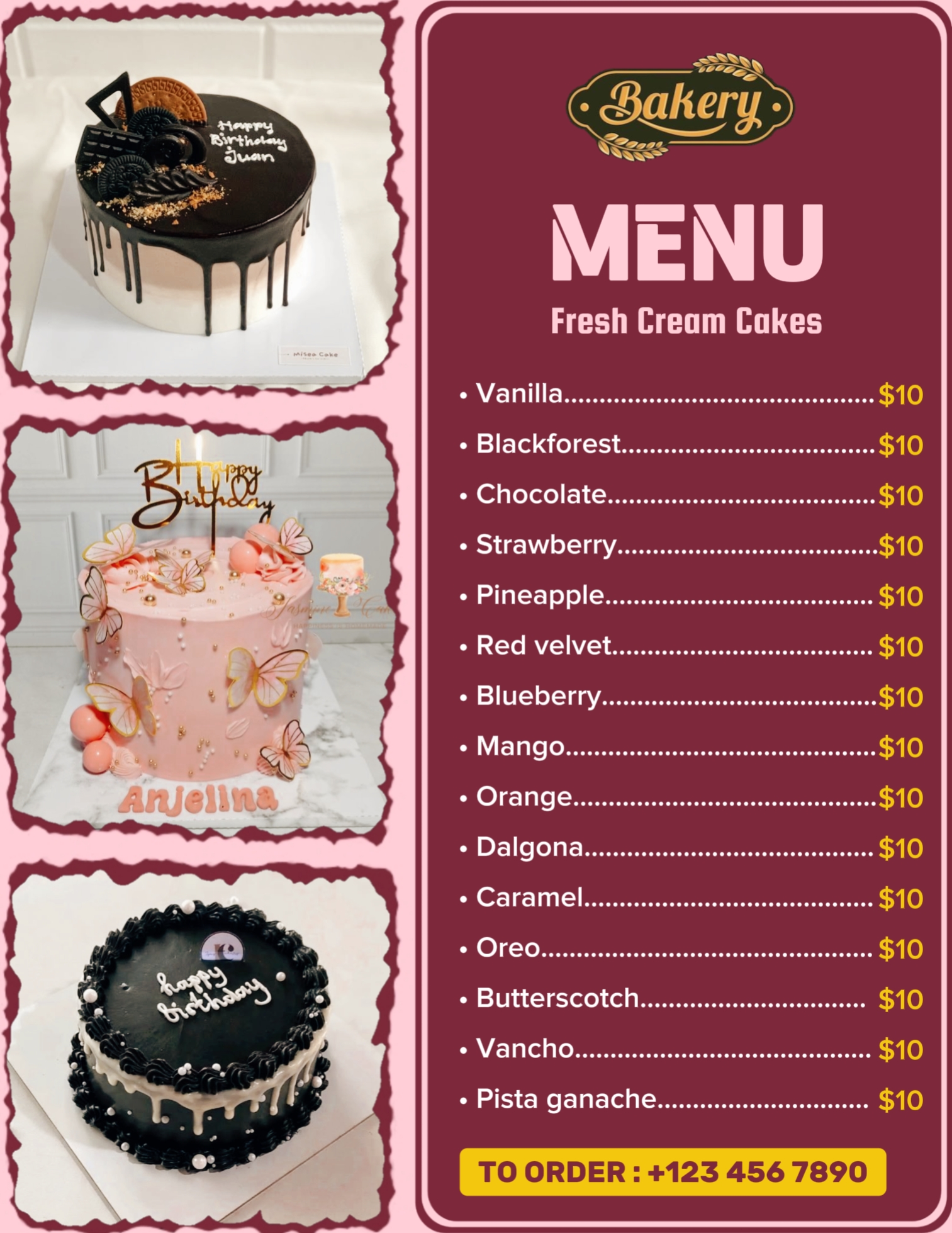 Daftar Menu Cake