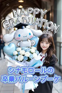 シナモロールの卒業バルーンブーケ 