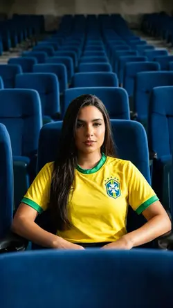 No estádio da copa
