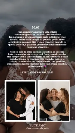 parabéns mãe.💘