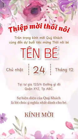 Thiệp thôi nôi