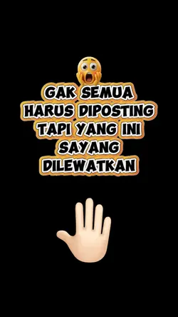 Gak semua hrs dipost