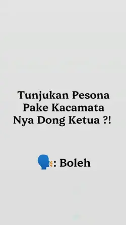 PESONA PAKE KACAMATA
