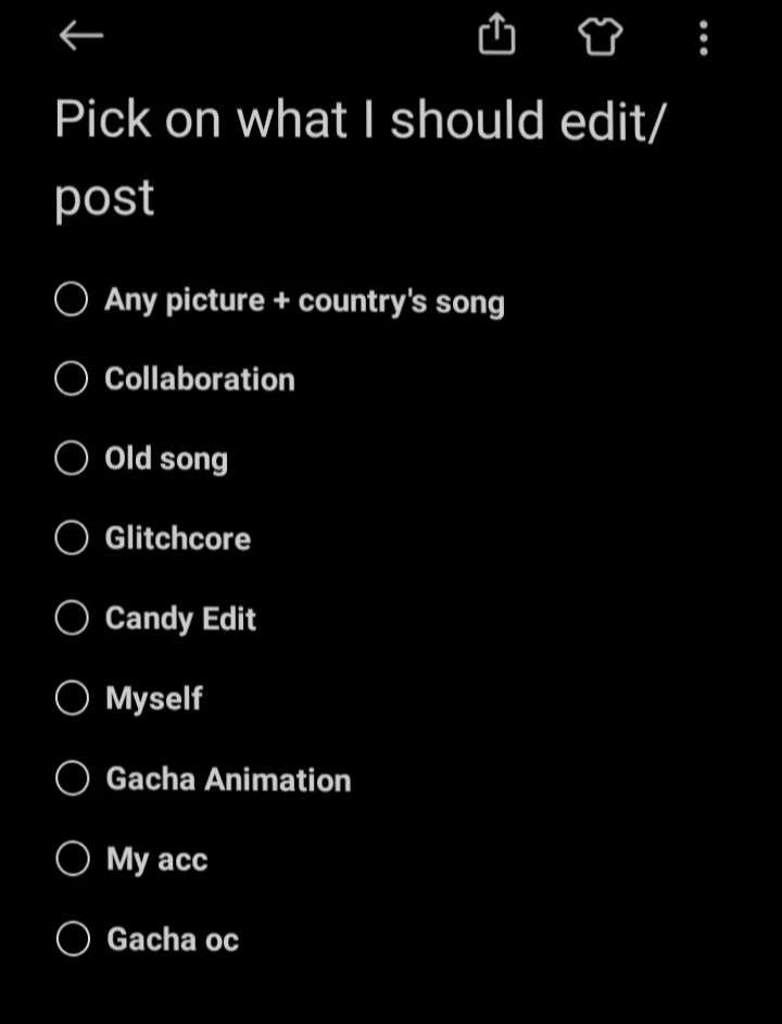 pick only one