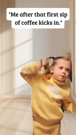 first sip of coffee