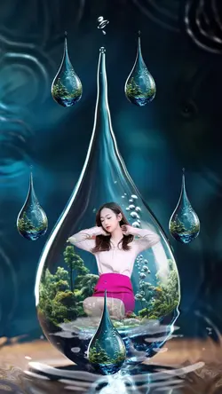 3d water drop