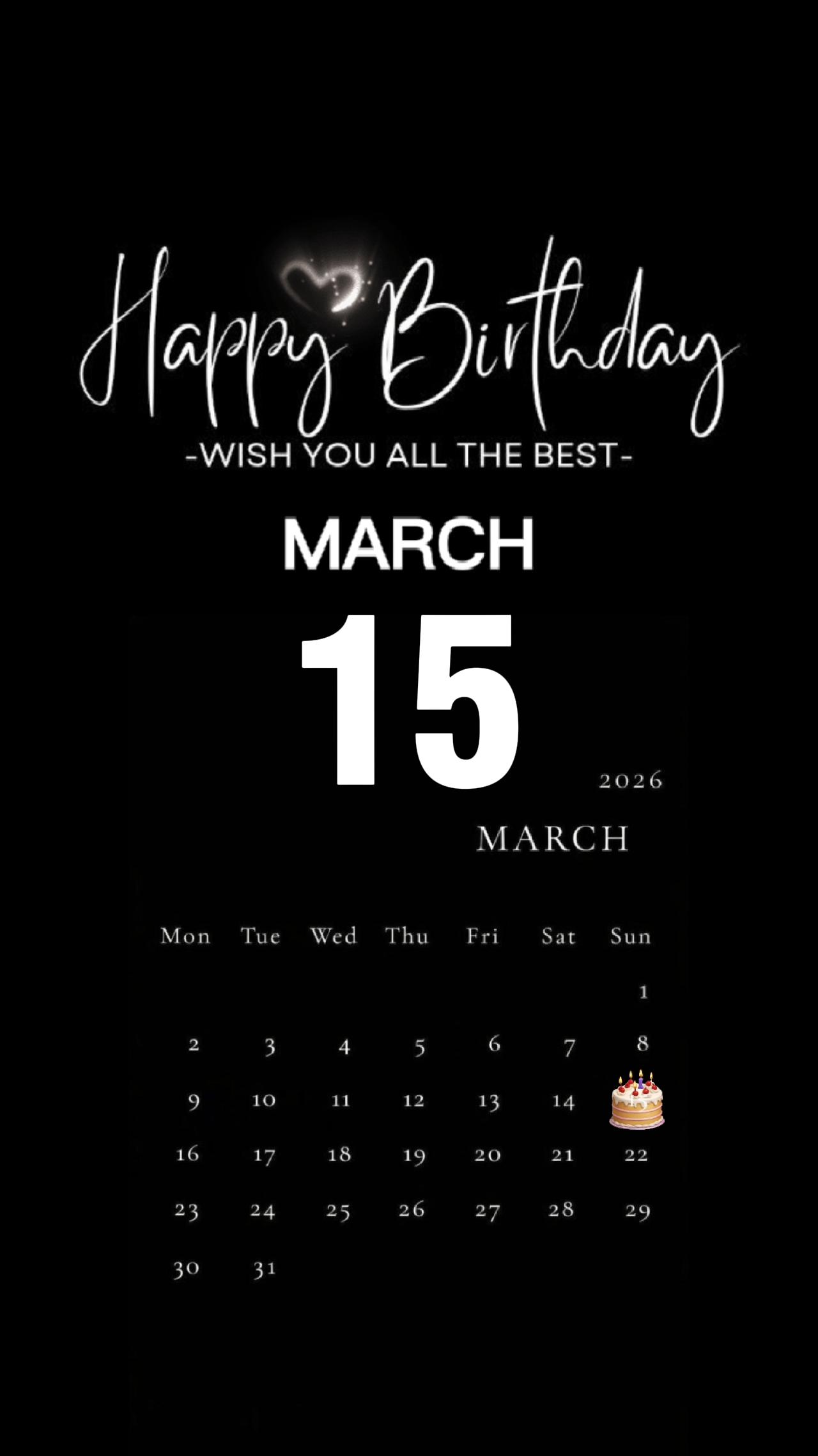 Birthday 15th March