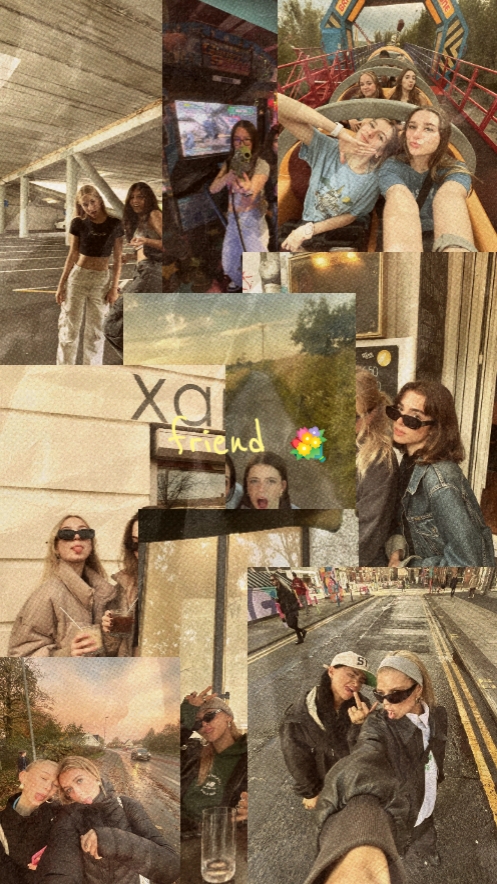 Collage de fotos de amigos
