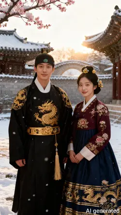 Ai hanbok couple 