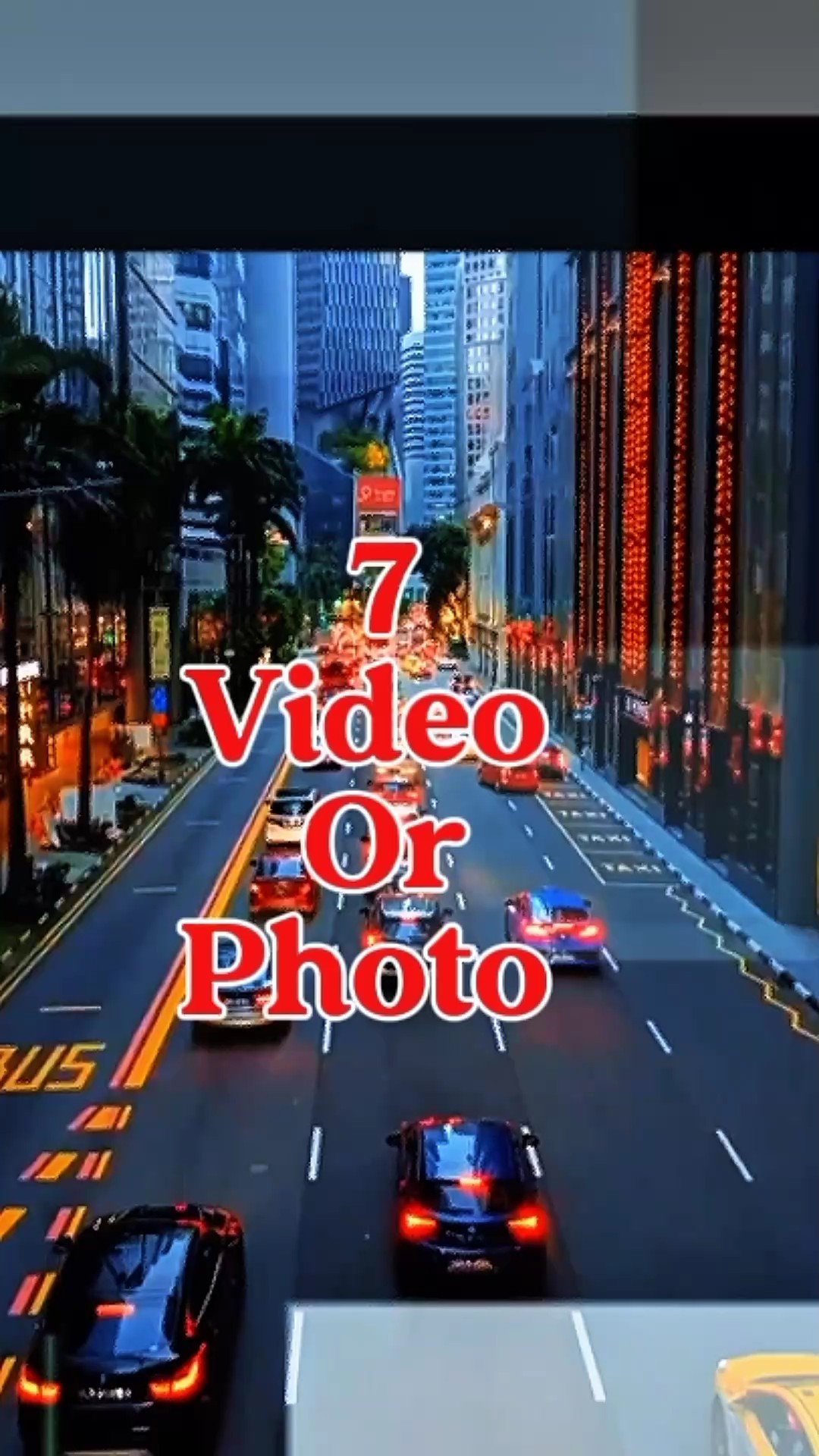 7 vídeo ou foto 
