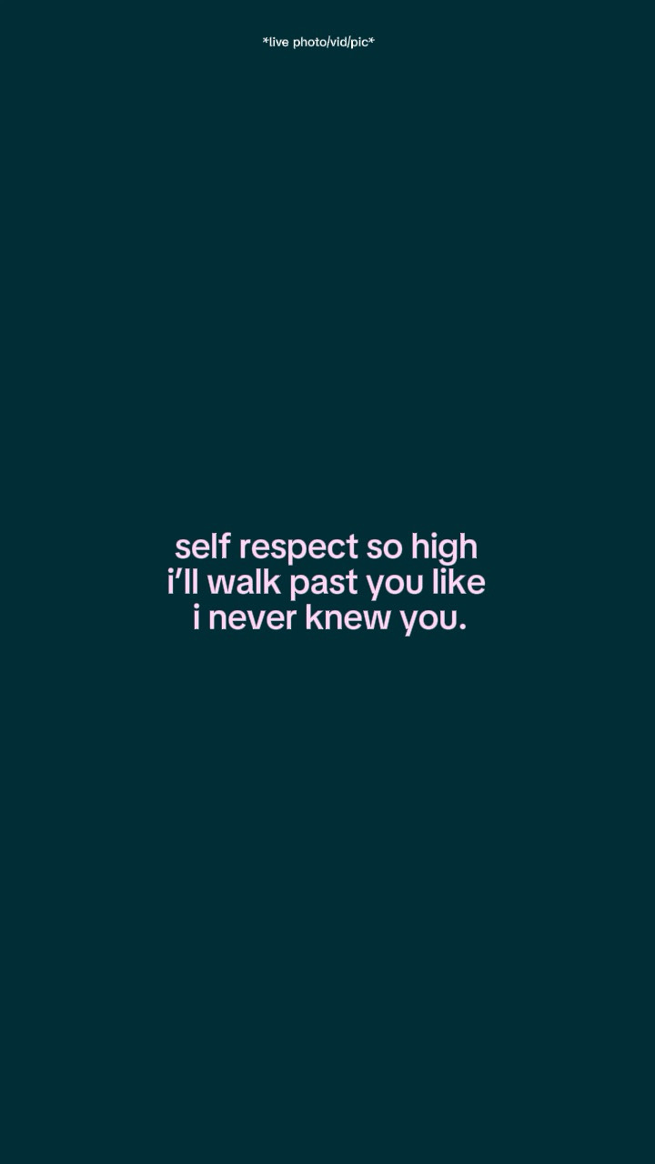 Selfrespectsohigh