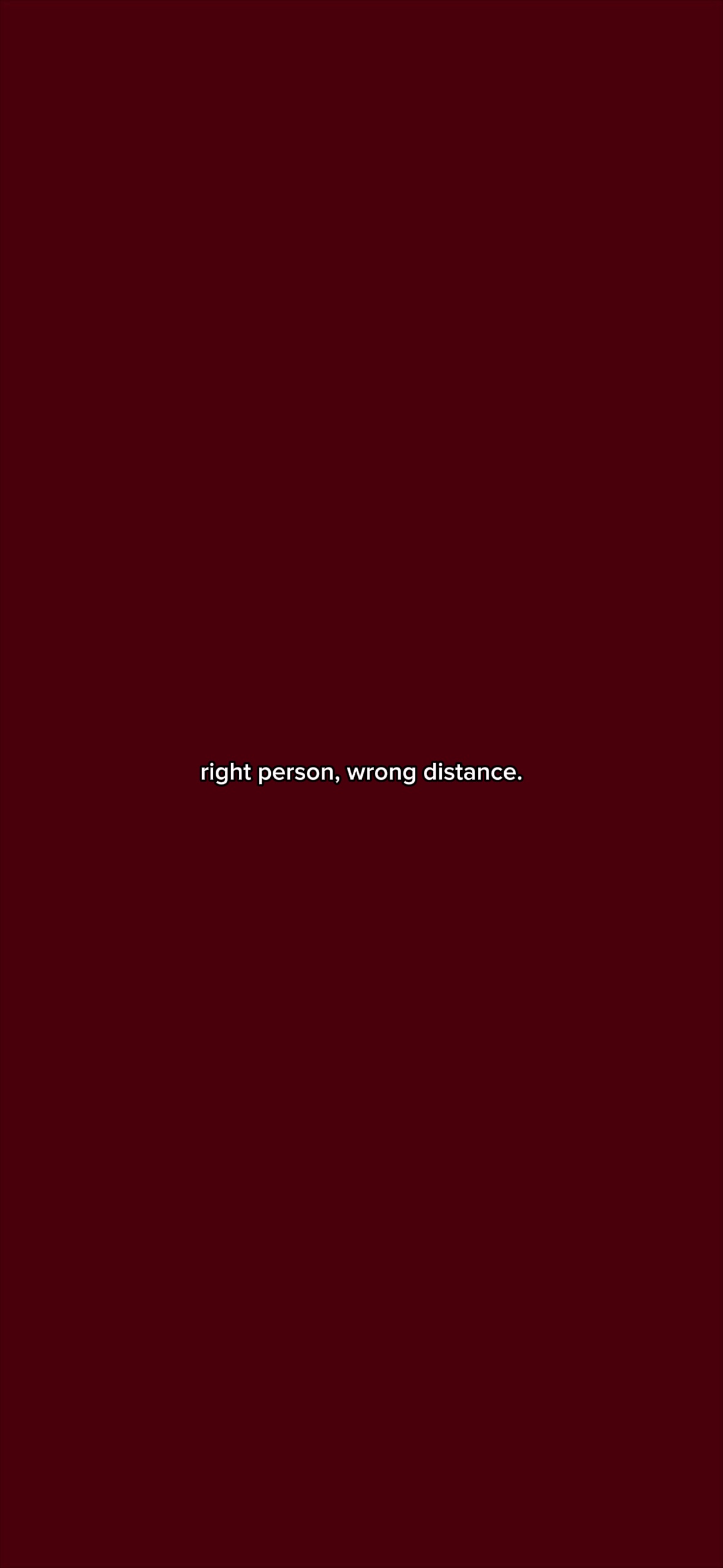 Larga distancia.☹️
