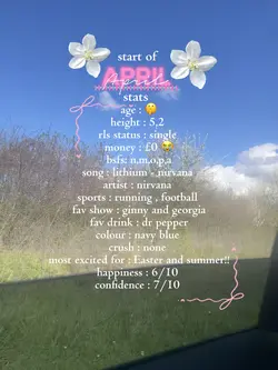 april stats!! ππ