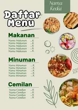Daftar Menu 