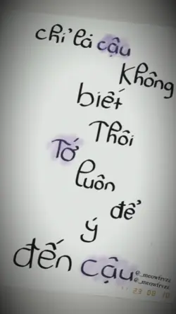Chỉ là cậu ko biết