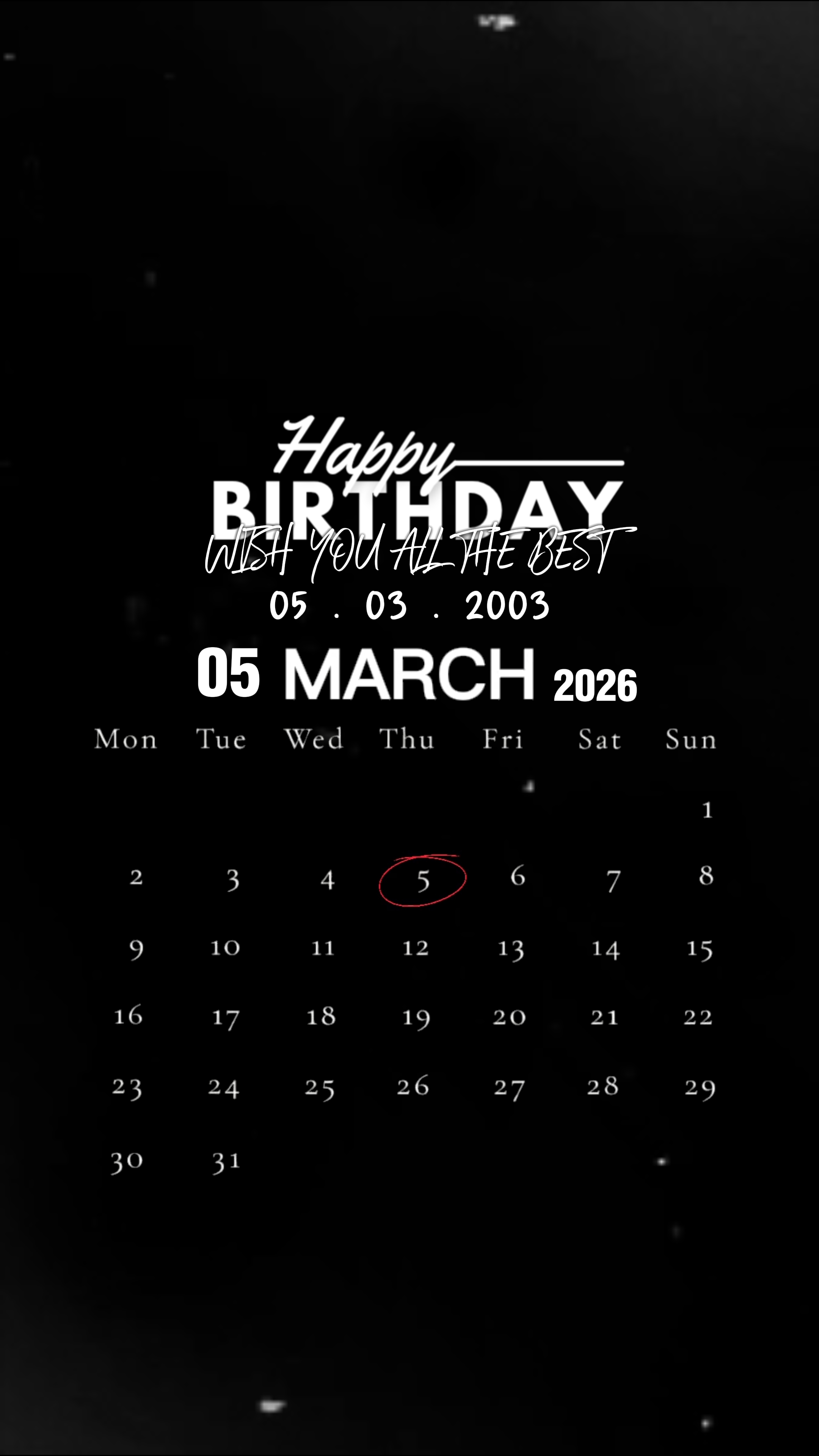 05 Anniversaire en mars