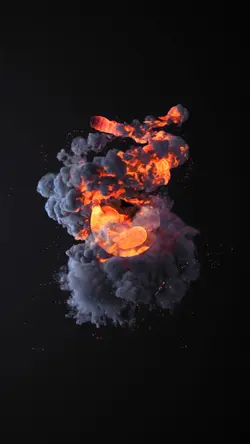 burning vertical