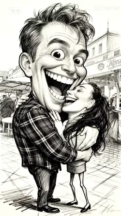 Paar Karikatur 
