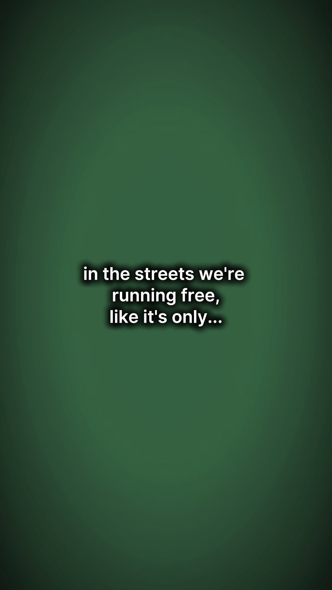 we're running free