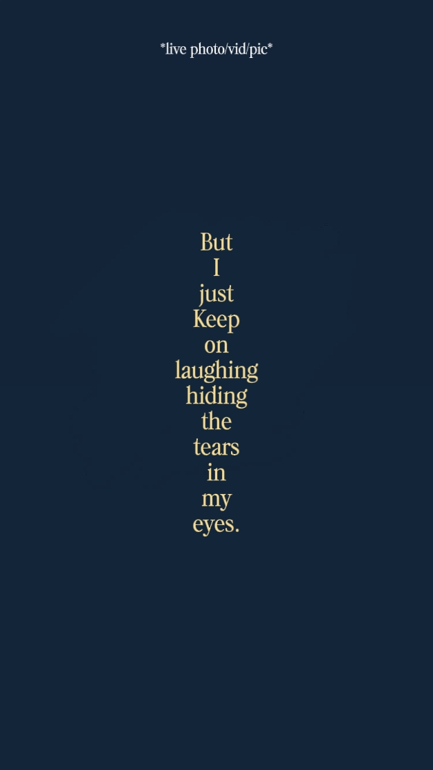 But i just keep on
