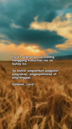 Salamat, Lord. 