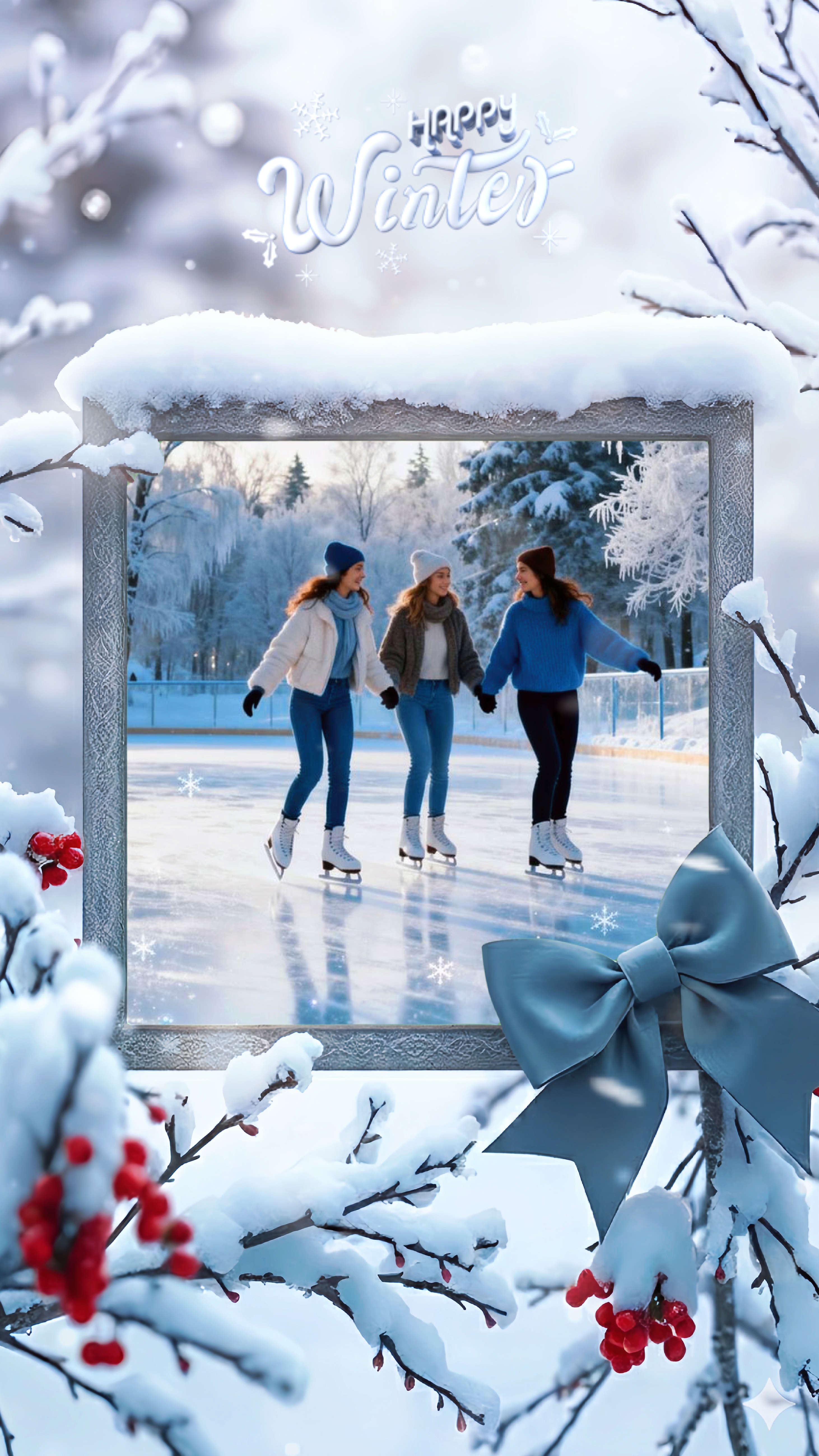 Winter mit Freunden