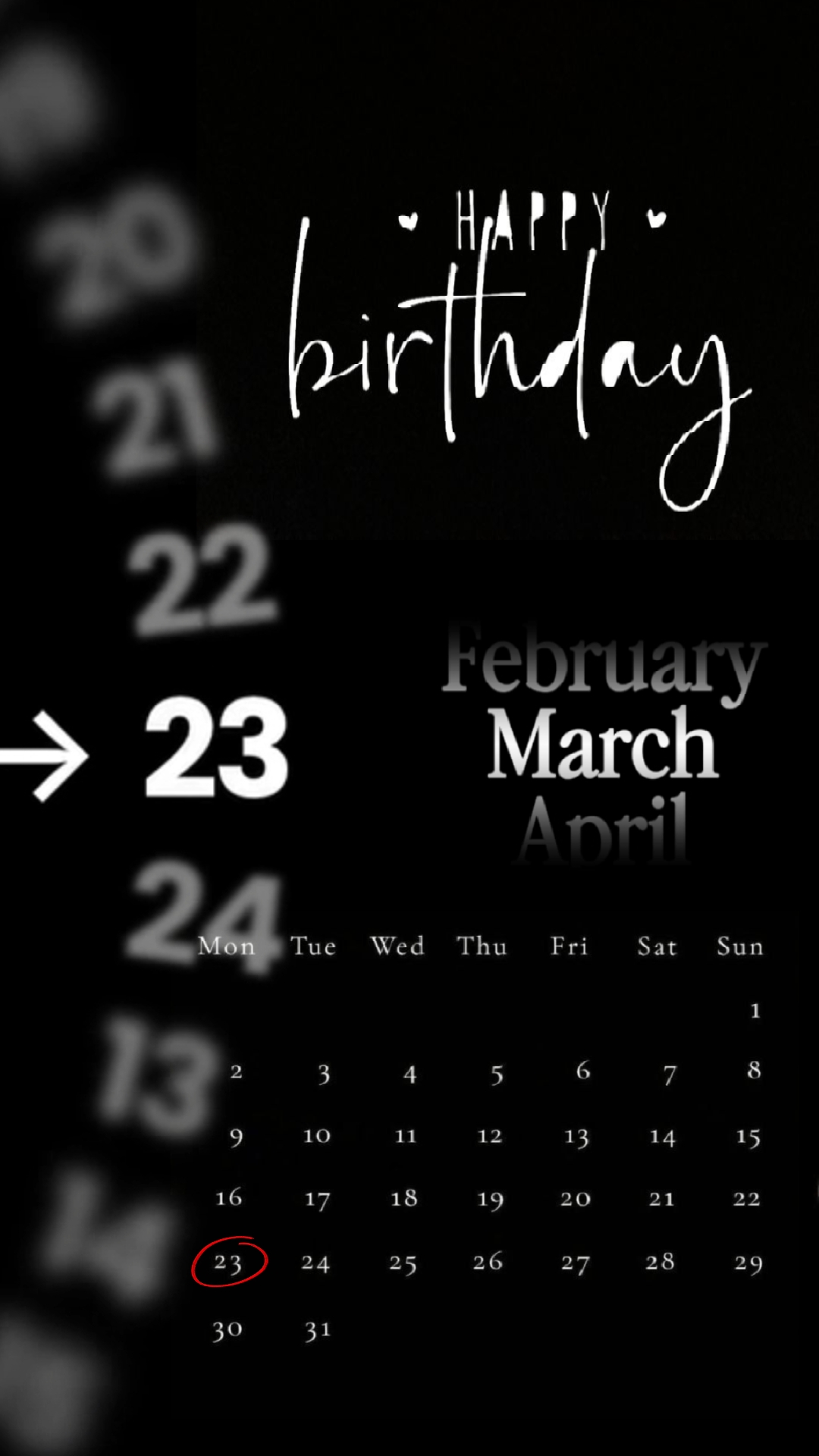 HBD 23 MARET 