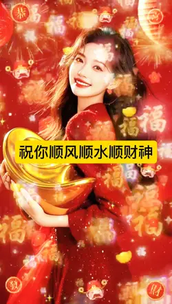 祝你顺风顺水顺财神