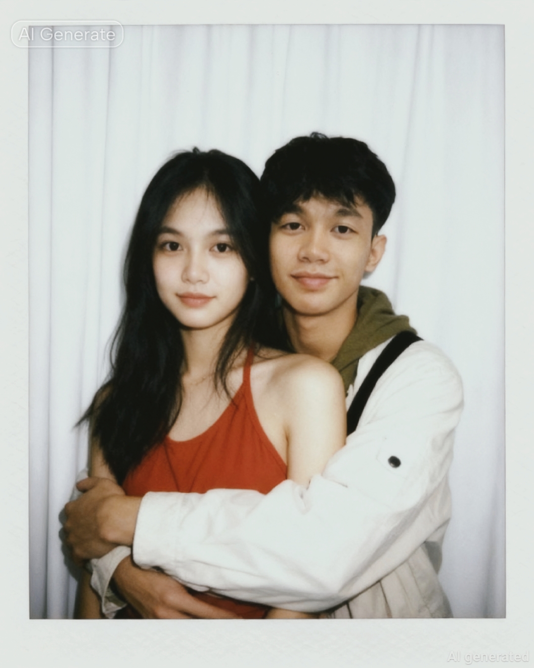 Polaroid Hugging 