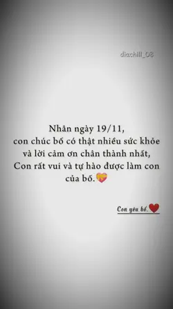 Chúc bố 19/11